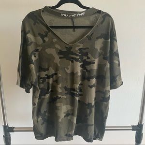 Zara Camo T-Shirt “Why Not You?”